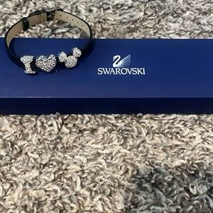 Swarovski Disney I Love Mickey Leather Bracelet